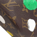 ルイヴィトン LOUIS VUITTON LV × YK ネヴァーフル MM M46381 モノグラム×ペインティッドドット モノグラムキャンバス トートバッグ ゴールド金具 茶 赤 ポーチ付き 草間彌生 2023