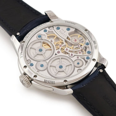 腕時計 チャペック CZAPEK ケ・デ・ベルク エテルニテ No.19S CZQDB19S 手巻き メンズ 新品同様 スモールセコンド 青針 限定