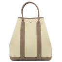 エルメス HERMES ガーデンファイル PM エトゥープ×べトン ネゴンダ トワルミリタリー 2WAYバッグ シルバー金具 グレージュ トート ショルダー トワルミリテール