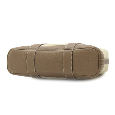 エルメス HERMES ガーデンファイル PM エトゥープ×べトン ネゴンダ トワルミリタリー 2WAYバッグ シルバー金具 グレージュ トート ショルダー トワルミリテール