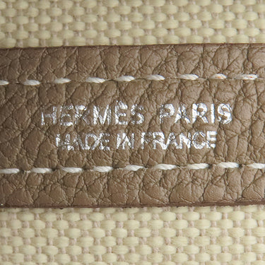 エルメス HERMES ガーデンファイル PM エトゥープ×べトン ネゴンダ トワルミリタリー 2WAYバッグ シルバー金具 グレージュ トート ショルダー トワルミリテール