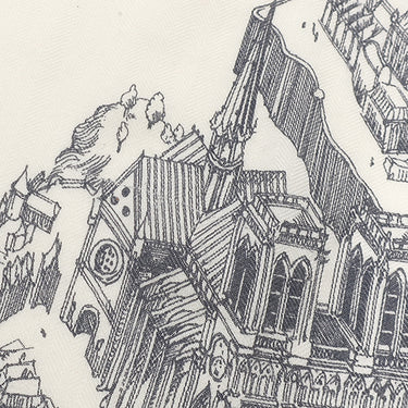 エルメス HERMES ショール カレ140 CARRE カレジェアン キャラメル×ブラン×グリ カシミヤ シルク ストール 【 La cite Cavaliere /シテ カヴァリエール】 2019AW