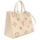 ルイヴィトン LOUIS VUITTON オンザゴー MM M21575 クレーム×ローズトリアノン モノグラムアンプラント バイカラーモノグラムアンプラントレザー トートバッグ ゴールド金具 ショルダー バイカラー