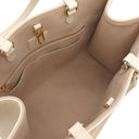 ルイヴィトン LOUIS VUITTON オンザゴー MM M21575 クレーム×ローズトリアノン モノグラムアンプラント バイカラーモノグラムアンプラントレザー トートバッグ ゴールド金具 ショルダー バイカラー