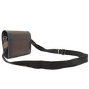 ベルルッティ BERLUTI ラッキーデー スクリット カリグラフィ ブラウン×ブルー レザー ナイロン ショルダーバッグ シルバー金具 茶 青 メッセンジャー 斜め掛け