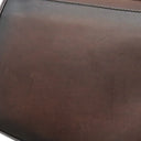 ベルルッティ BERLUTI ラッキーデー スクリット カリグラフィ ブラウン×ブルー レザー ナイロン ショルダーバッグ シルバー金具 茶 青 メッセンジャー 斜め掛け