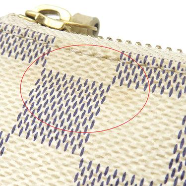 ルイヴィトン LOUIS VUITTON ポシェット ミラMM N63090 ダミエアズール ダミエアズールキャンバス アクセサリーポーチ ゴールド金具 白 グレー ワードローブトランク