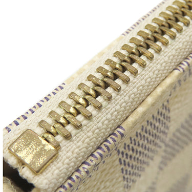 ルイヴィトン LOUIS VUITTON ポシェット ミラMM N63090 ダミエアズール ダミエアズールキャンバス アクセサリーポーチ ゴールド金具 白 グレー ワードローブトランク