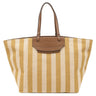 フルラ FURLA メラヴィリア WB00510 BX0635 イエロー×ベージュ キャンバス レザー トートバッグ ゴールド金具 ストライプ 黄 新品 未使用
