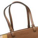 フルラ FURLA メラヴィリア WB00510 BX0635 イエロー×ベージュ キャンバス レザー トートバッグ ゴールド金具 ストライプ 黄 新品 未使用