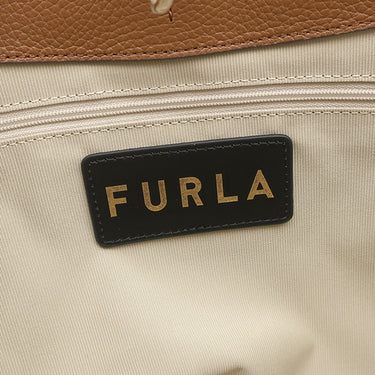 フルラ FURLA メラヴィリア WB00510 BX0635 イエロー×ベージュ キャンバス レザー トートバッグ ゴールド金具 ストライプ 黄 新品 未使用