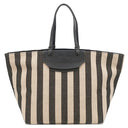 フルラ FURLA メラヴィリア WB00510 BX0635 ブラック×ベージュ キャンバス レザー トートバッグ ゴールド金具 ストライプ 黒 新品 未使用