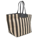 フルラ FURLA メラヴィリア WB00510 BX0635 ブラック×ベージュ キャンバス レザー トートバッグ ゴールド金具 ストライプ 黒 新品 未使用