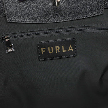 フルラ FURLA メラヴィリア WB00510 BX0635 ブラック×ベージュ キャンバス レザー トートバッグ ゴールド金具 ストライプ 黒 新品 未使用