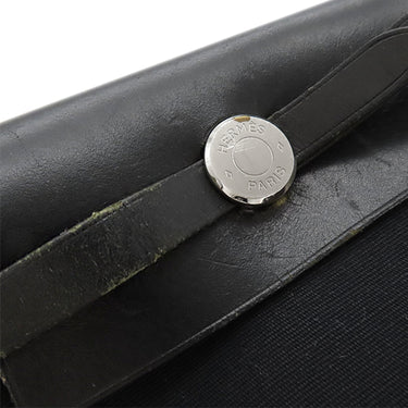 エルメス HERMES エールバッグ TPM ブラック レザー トワルオフィシエ ショルダーバッグ シルバー金具 黒 替えバッグ・ストッパー欠品