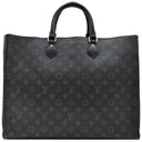 ルイヴィトン LOUIS VUITTON グラン サック M44733 モノグラムエクリプス モノグラムキャンバス モノグラムエクリプスキャンバス トートバッグ シルバー金具 黒 イニシャル刻印あり