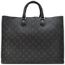 ルイヴィトン LOUIS VUITTON グラン サック M44733 モノグラムエクリプス モノグラムキャンバス モノグラムエクリプスキャンバス トートバッグ シルバー金具 黒 イニシャル刻印あり