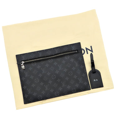 ルイヴィトン LOUIS VUITTON グラン サック M44733 モノグラムエクリプス モノグラムキャンバス モノグラムエクリプスキャンバス トートバッグ シルバー金具 黒 イニシャル刻印あり