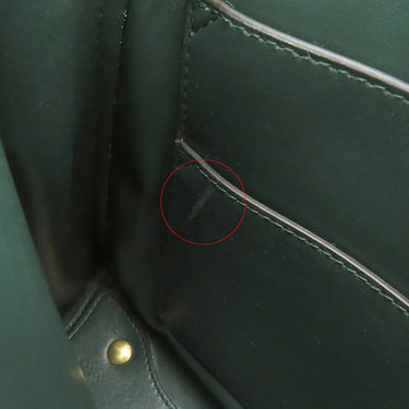 サルヴァトーレ・フェラガモ Salvatore Ferragamo ガンチーニ マーゴット グリーン レザー 2WAYバッグ ゴールド金具 緑 ハンドバッグ ショルダーバッグ