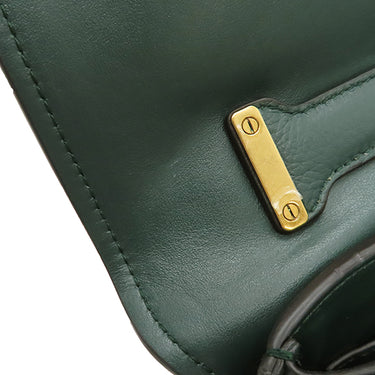 サルヴァトーレ・フェラガモ Salvatore Ferragamo ガンチーニ マーゴット グリーン レザー 2WAYバッグ ゴールド金具 緑 ハンドバッグ ショルダーバッグ