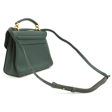 サルヴァトーレ・フェラガモ Salvatore Ferragamo ガンチーニ マーゴット グリーン レザー 2WAYバッグ ゴールド金具 緑 ハンドバッグ ショルダーバッグ