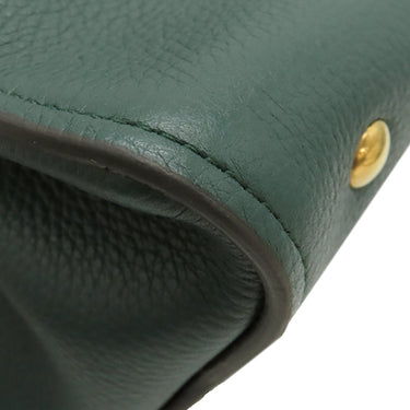 サルヴァトーレ・フェラガモ Salvatore Ferragamo ガンチーニ マーゴット グリーン レザー 2WAYバッグ ゴールド金具 緑 ハンドバッグ ショルダーバッグ