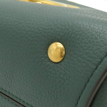 サルヴァトーレ・フェラガモ Salvatore Ferragamo ガンチーニ マーゴット グリーン レザー 2WAYバッグ ゴールド金具 緑 ハンドバッグ ショルダーバッグ