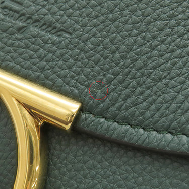 サルヴァトーレ・フェラガモ Salvatore Ferragamo ガンチーニ マーゴット グリーン レザー 2WAYバッグ ゴールド金具 緑 ハンドバッグ ショルダーバッグ