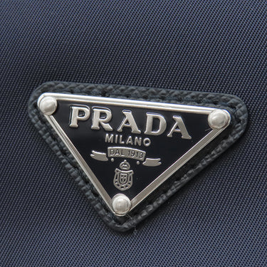 プラダ PRADA Re-Nylon レザー スマホケース 2ZH109 ブルー ナイロン テスート サフィアーノ ショルダーバッグ シルバー金具 紺 携帯 フォンケース