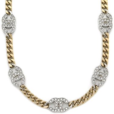 シャネル CHANEL ココマーク ゴールド×シルバー メタル ストラス チョーカー