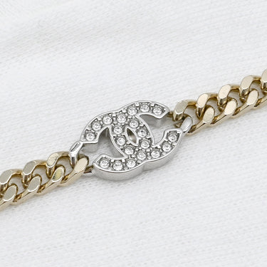 シャネル CHANEL ココマーク ゴールド×シルバー メタル ストラス チョーカー