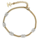 シャネル CHANEL ココマーク ゴールド×シルバー メタル ストラス チョーカー