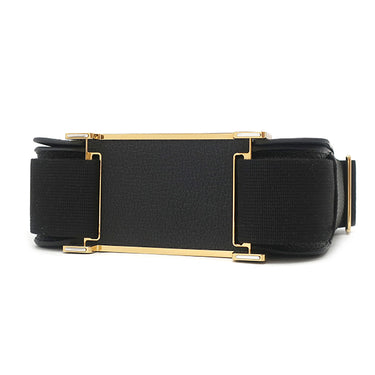 エルメス HERMES ゲタ ブラック シェブルミゾル ショルダーバッグ ゴールド金具 黒