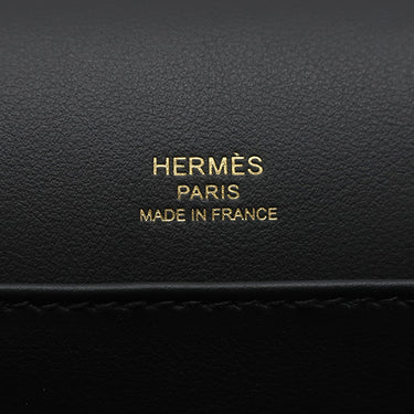 エルメス HERMES ゲタ ブラック シェブルミゾル ショルダーバッグ ゴールド金具 黒