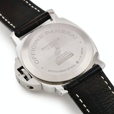 腕時計 パネライ PANERAI ルミノール マリーナ ロゴ アッチャイオ 44mm PAM01005 T番 手巻き メンズ T番 ブラック スモールセコンド