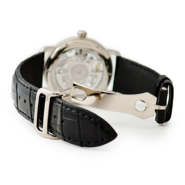 腕時計 エルメス HERMES セザム スケルトン SM1.790 自動巻き メンズ K18WG無垢 センターセコンド 青針 ラウンド