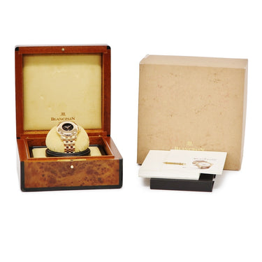 腕時計 ブランパン BLANCPAIN レマン フルハンター トリプルカレンダー 4563-3630A-53 自動巻き メンズ OH済 K18RG ムーンフェイズ 限定