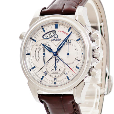 腕時計 オメガ OMEGA デ ヴィル コーアクシャル ラトラパンテ 4847.30.31 自動巻き メンズ クロノグラフ デイト 青針