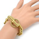 エルメス HERMES シェーヌダンクル トレセ TGM イエローゴールド K18YG ブレスレット 11コマ 18K 750 YG