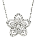 グラフ GRAFF ワイルドフラワー ダイヤモンド ペンダント ホワイトゴールド K18WG ダイヤモンド ネックレス GRAFF Au750 18K 18金 花形 パヴェ メレ