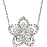 グラフ GRAFF ワイルドフラワー ダイヤモンド ペンダント ホワイトゴールド K18WG ダイヤモンド ネックレス GRAFF Au750 18K 18金 花形 パヴェ メレ