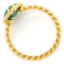 ブシュロン BOUCHERON セルパンボエム JRG02795 グリーン×イエローゴールド K18YG マラカイト #49 リング 指輪 Au750 18K 18金 マライカイト 緑 孔雀石 雫 ドロップ型 9号