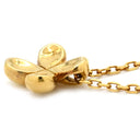 ミキモト MIKIMOTO イエローゴールド K18YG ダイヤモンド ネックレス MIKIMOTO 18K 18金 Au750 1P 1石 1粒 ダイヤ フラワーモチーフ ヴィンテージ アズキチェーン