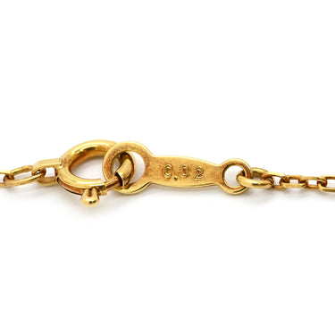 ミキモト MIKIMOTO イエローゴールド K18YG ダイヤモンド ネックレス MIKIMOTO 18K 18金 Au750 1P 1石 1粒 ダイヤ フラワーモチーフ ヴィンテージ アズキチェーン