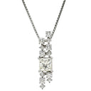 TASAKI TASAKI ダイヤ ペンダント プラチナシルバー Pt900 ダイヤモンド Pt850(チェーン) ネックレス プラチナム プリンセスカット スクエア ドロップ ムービング