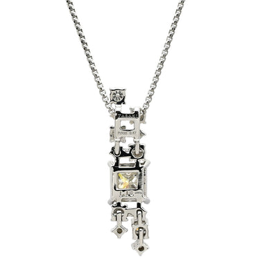 TASAKI TASAKI ダイヤ ペンダント プラチナシルバー Pt900 ダイヤモンド Pt850(チェーン) ネックレス プラチナム プリンセスカット スクエア ドロップ ムービング