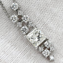 TASAKI TASAKI ダイヤ ペンダント プラチナシルバー Pt900 ダイヤモンド Pt850(チェーン) ネックレス プラチナム プリンセスカット スクエア ドロップ ムービング
