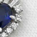 ミキモト MIKIMOTO サファイア ダイヤ ネックレス プラチナシルバー Pt900 サファイア ダイヤモンド ネックレス 青 ブルーサファイア プラチナム ブリリアントカット ハートモチーフ