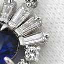 ミキモト MIKIMOTO サファイア ダイヤ ネックレス プラチナシルバー Pt900 サファイア ダイヤモンド ネックレス 青 ブルーサファイア プラチナム ブリリアントカット ハートモチーフ
