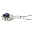 ミキモト MIKIMOTO サファイア ダイヤ ネックレス プラチナシルバー Pt900 サファイア ダイヤモンド ネックレス 青 ブルーサファイア プラチナム ブリリアントカット ハートモチーフ